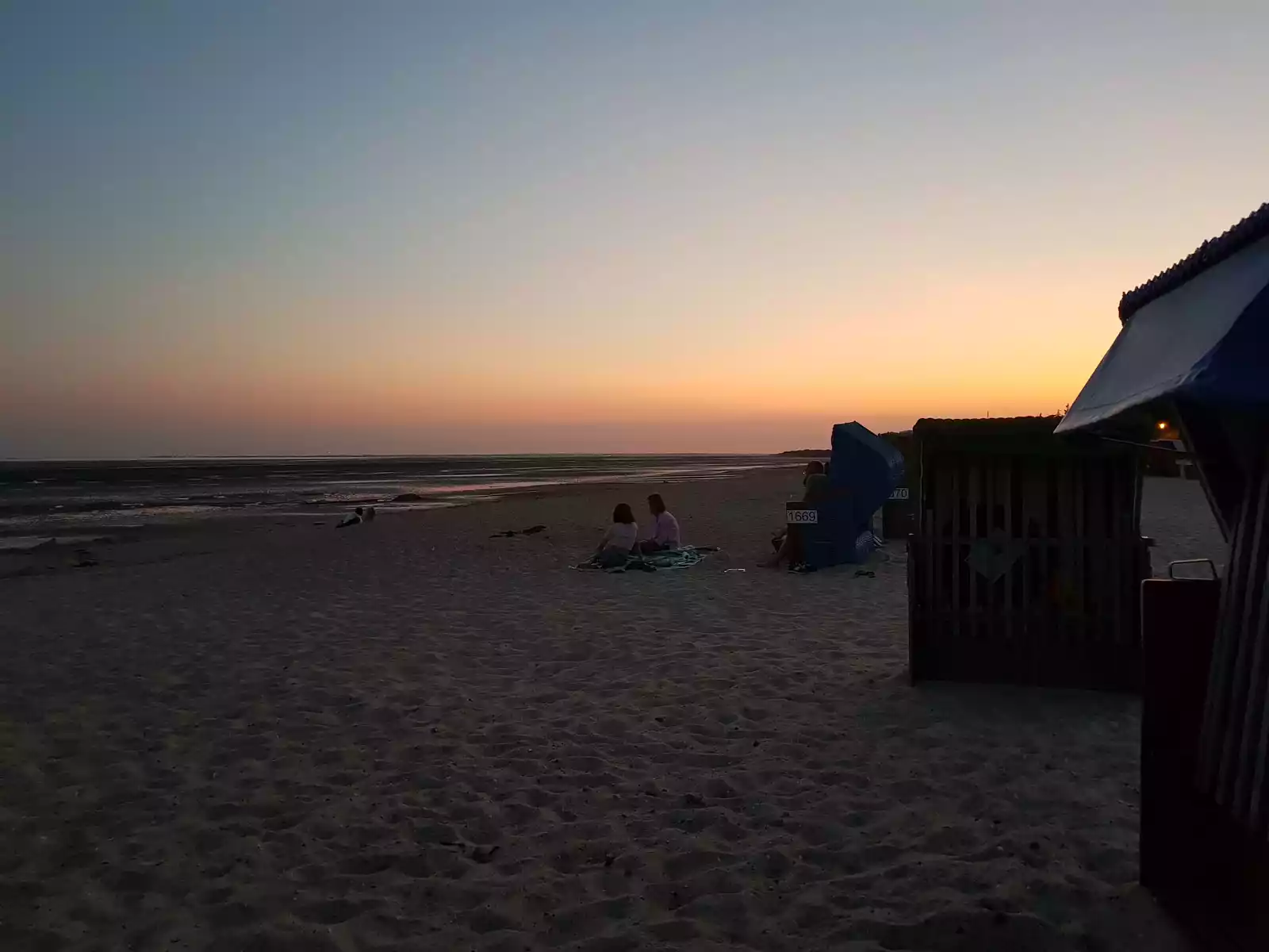 Sonnenuntergang am Strand von Wyk auf Föhr